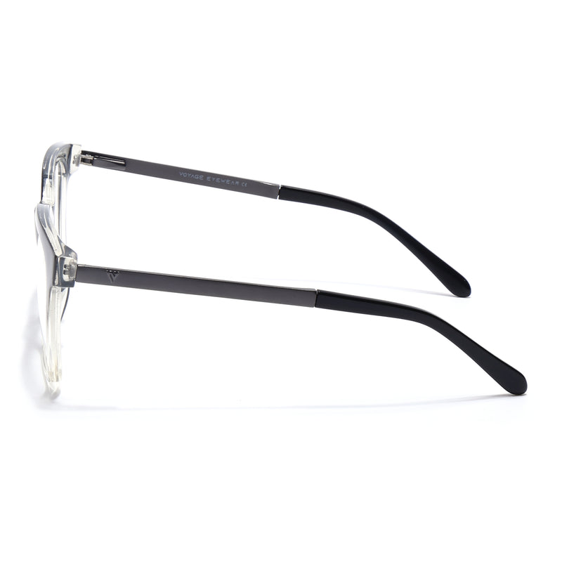Voyage Apex Black & Transparent Square Eyeglasses for Men & Women (V62007MG5380-C3)