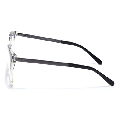 Voyage Apex Black & Transparent Square Eyeglasses for Men & Women (V62007MG5380-C3)