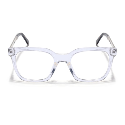 Voyage Apex Transparent Square Eyeglasses for Men & Women (V62007MG5381-C4)