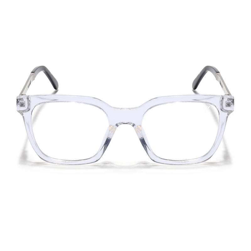 Voyage Apex Transparent Square Eyeglasses for Men & Women (V62007MG5381-C4)