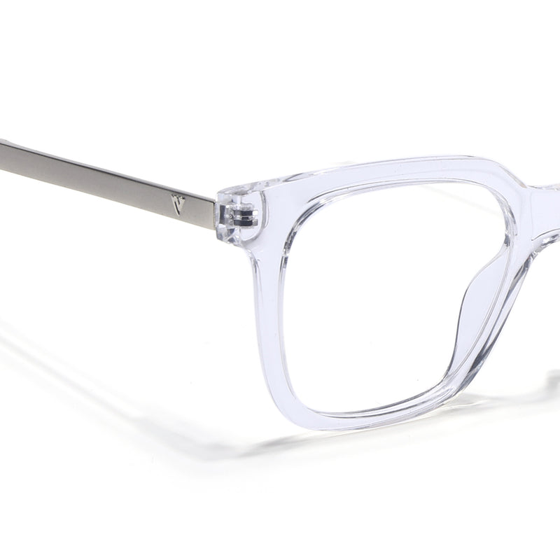 Voyage Apex Transparent Square Eyeglasses for Men & Women (V62007MG5381-C4)