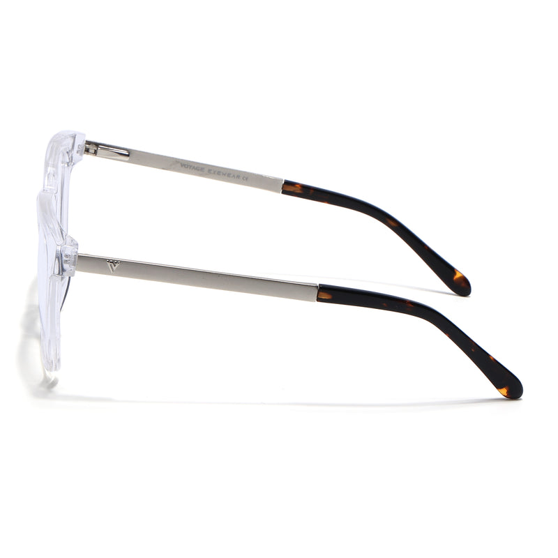 Voyage Apex Transparent Square Eyeglasses for Men & Women (V62007MG5381-C4)