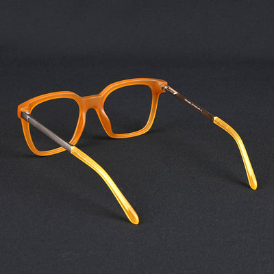 Voyage Apex Orange Square Eyeglasses for Men & Women (V62007MG5382-C5)