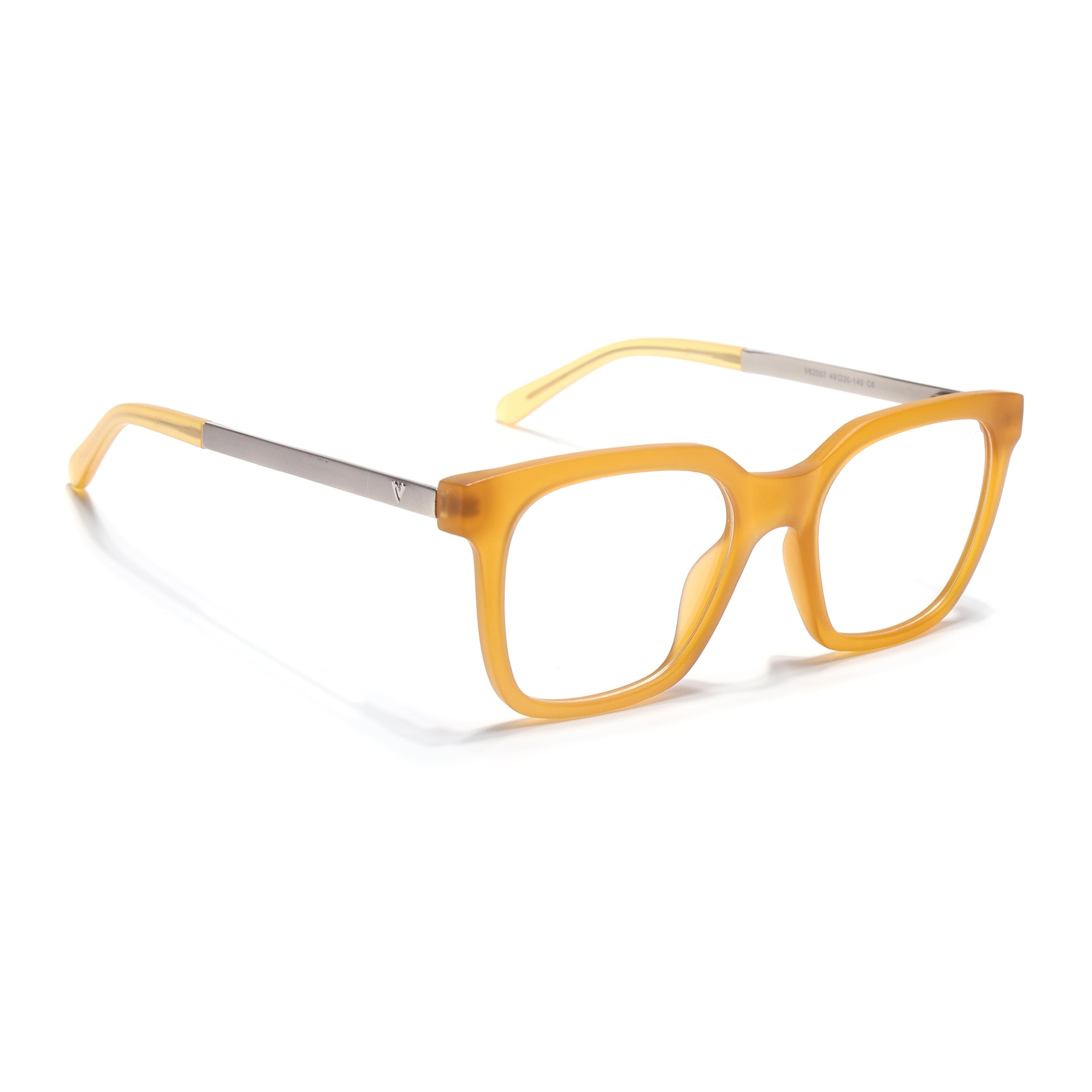 Voyage Apex Orange Square Eyeglasses for Men & Women (V62007MG5382-C5)