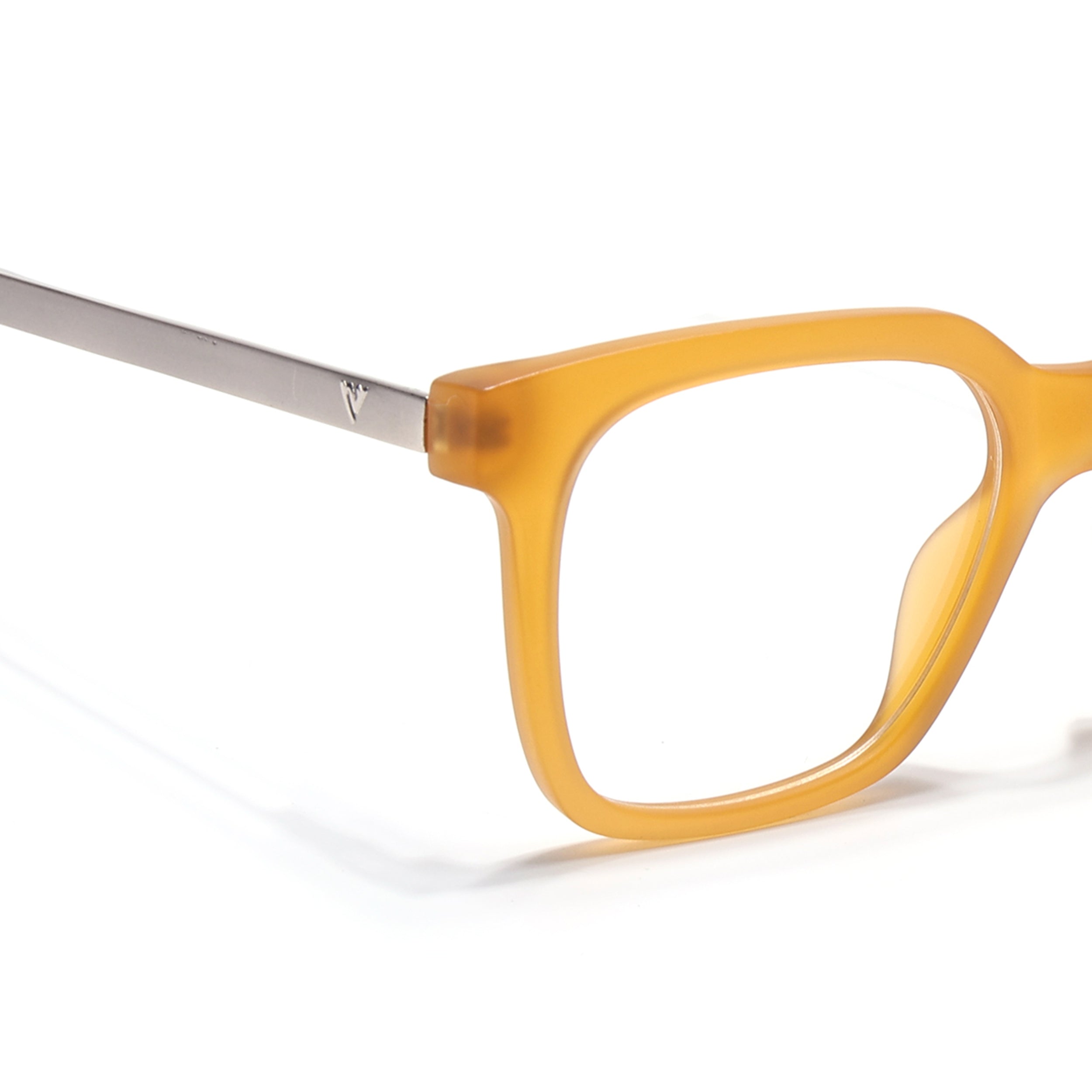 Voyage Apex Orange Square Eyeglasses for Men & Women (V62007MG5382-C5)