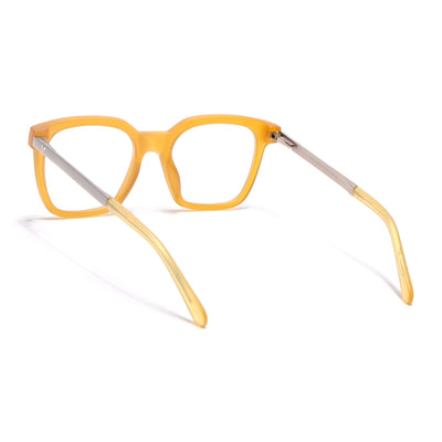 Voyage Apex Orange Square Eyeglasses for Men & Women (V62007MG5382-C5)