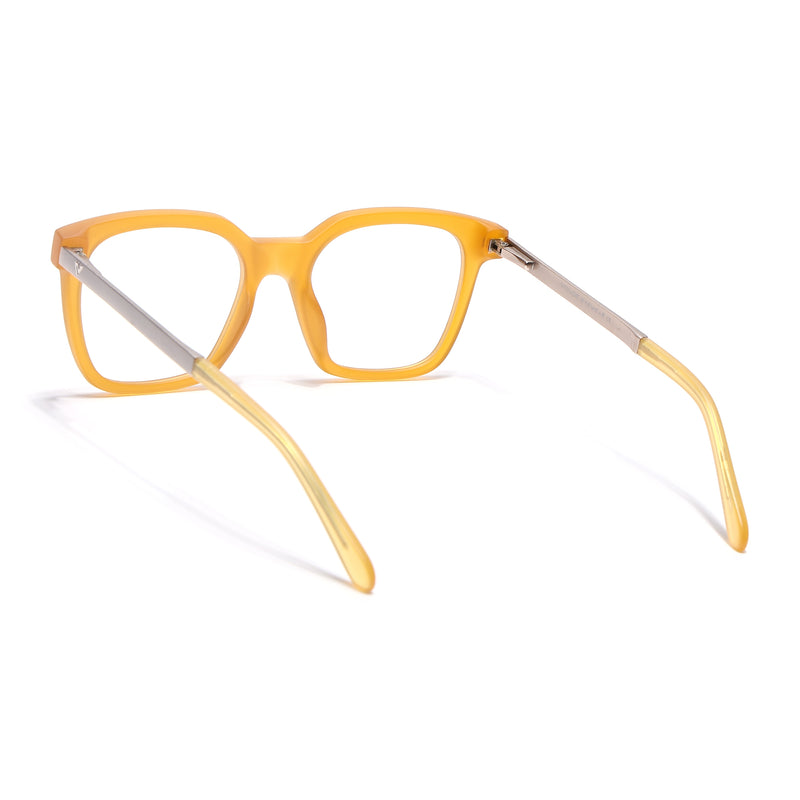 Voyage Apex Orange Square Eyeglasses for Men & Women (V62007MG5382-C5)