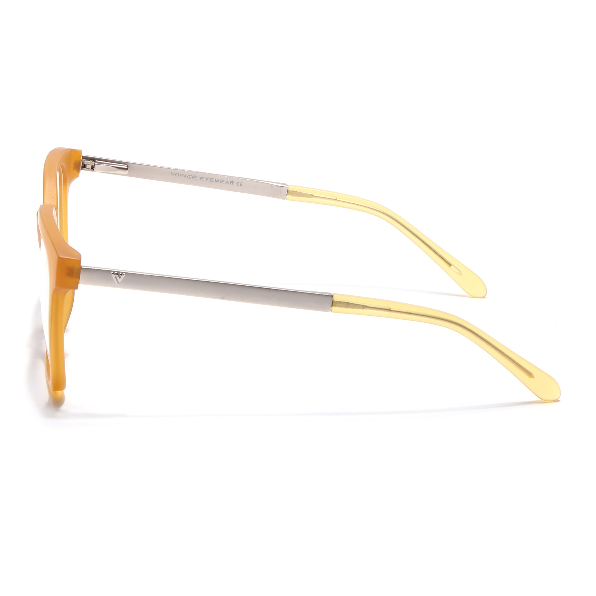 Voyage Apex Orange Square Eyeglasses for Men & Women (V62007MG5382-C5)