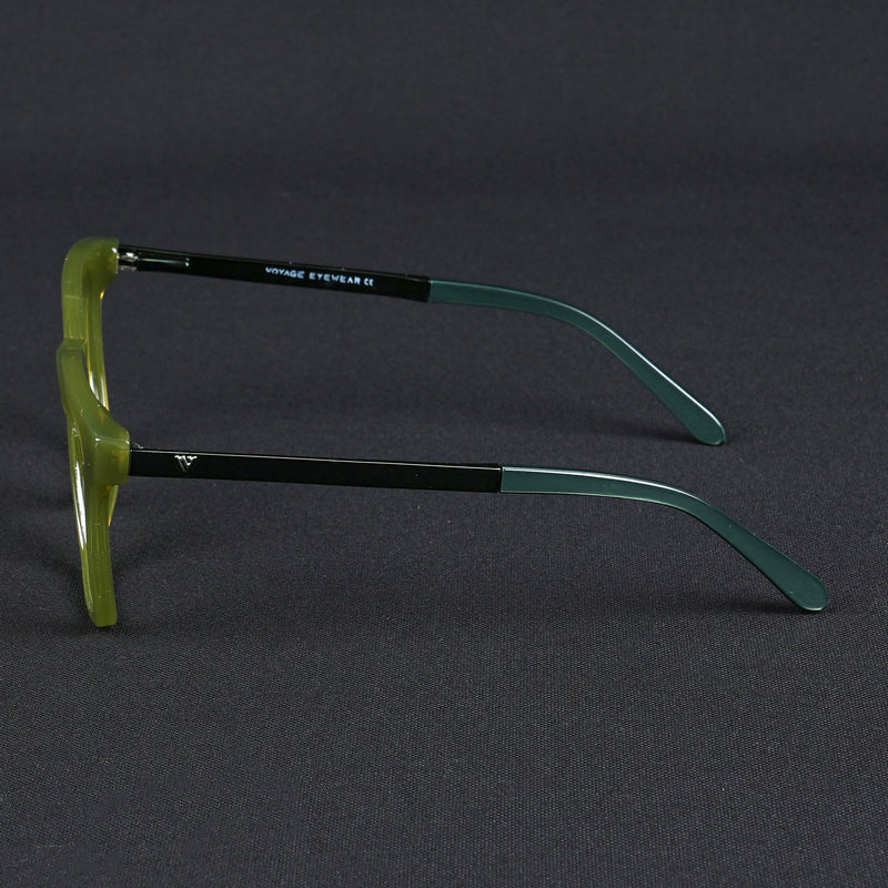 Voyage Apex Green Square Eyeglasses for Men & Women (V62007MG5383-C6)