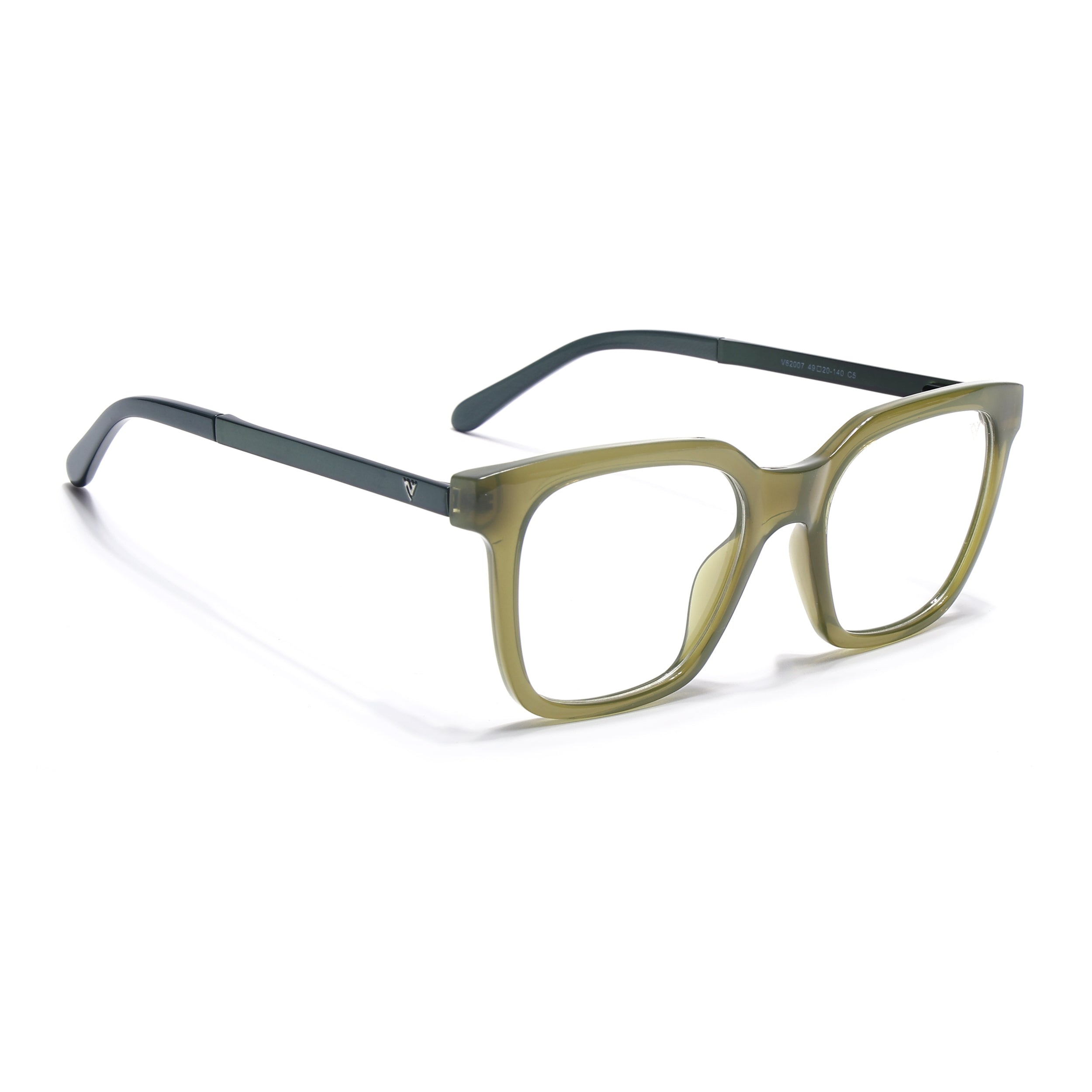 Voyage Apex Green Square Eyeglasses for Men & Women (V62007MG5383-C6)