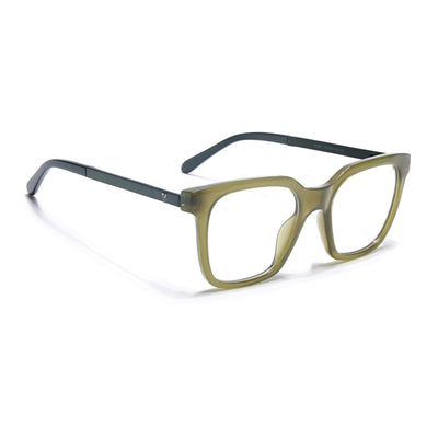 Voyage Apex Green Square Eyeglasses for Men & Women (V62007MG5383-C6)