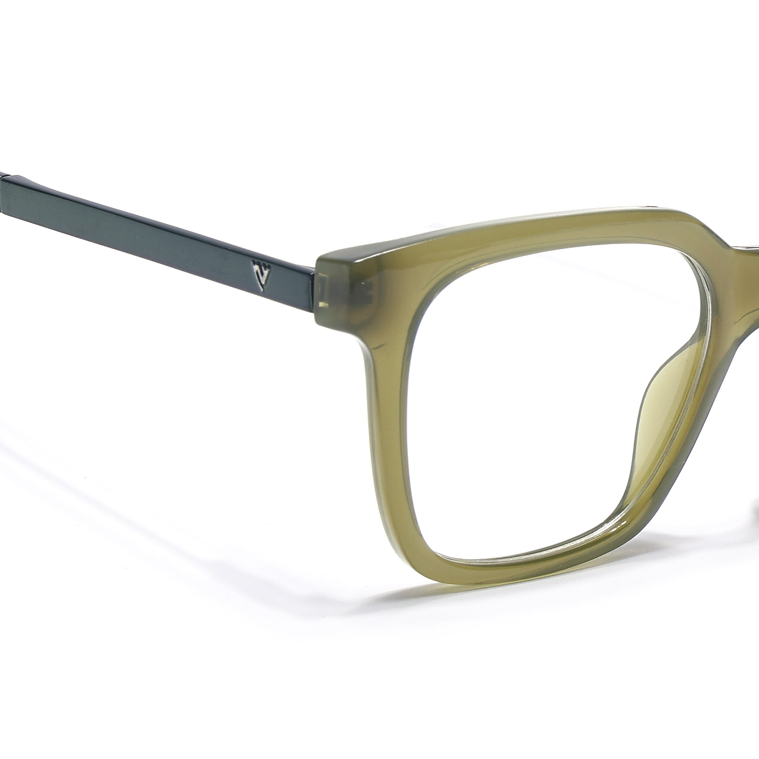 Voyage Apex Green Square Eyeglasses for Men & Women (V62007MG5383-C6)