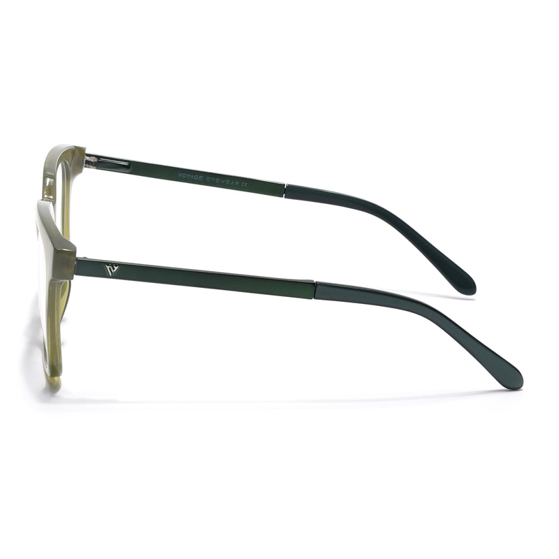 Voyage Apex Green Square Eyeglasses for Men & Women (V62007MG5383-C6)