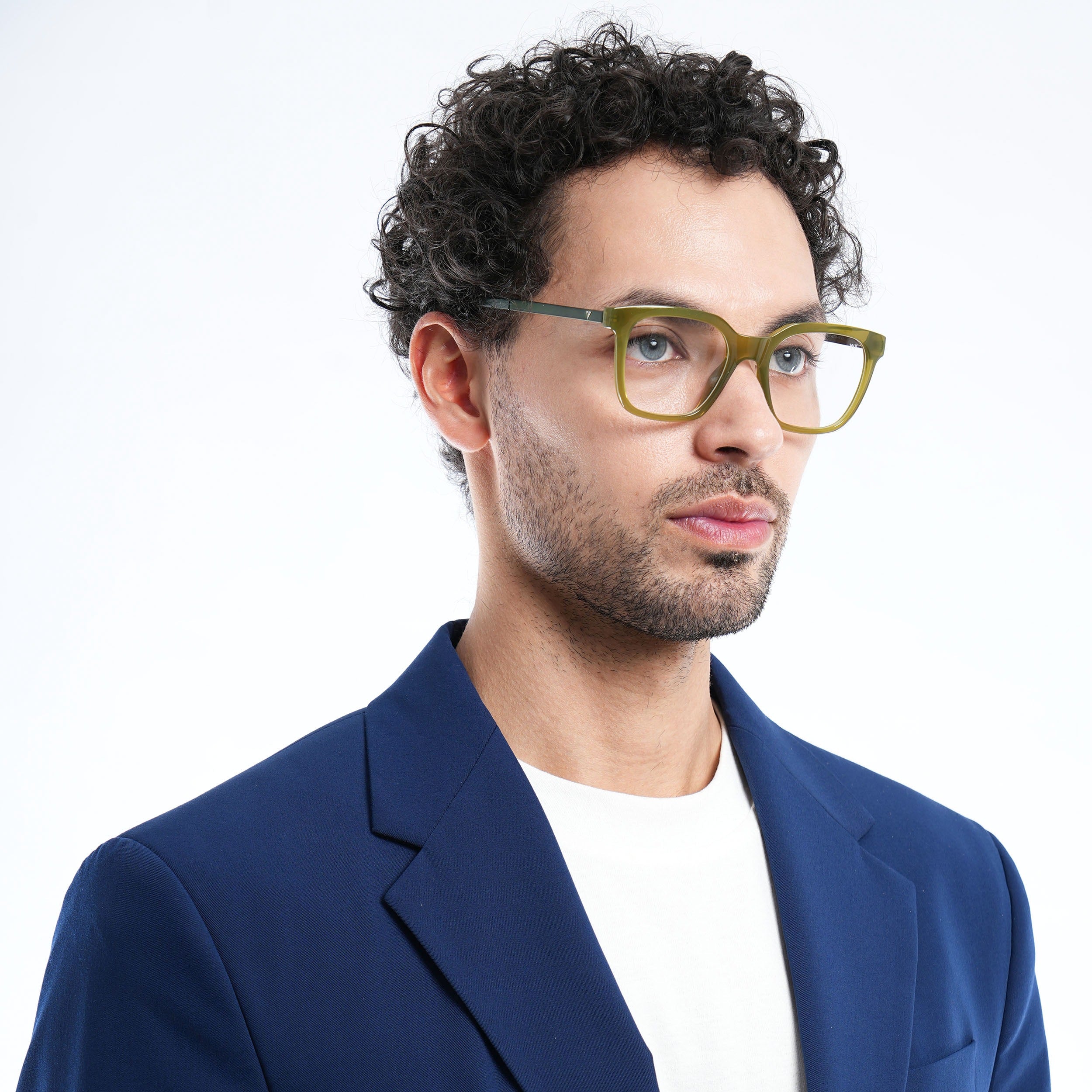 Voyage Apex Green Square Eyeglasses for Men & Women (V62007MG5383-C6)