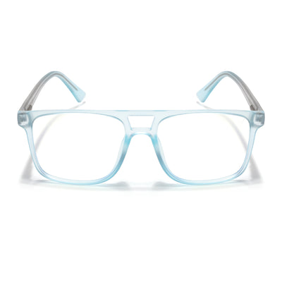 Voyage Light Blue Wayfarer Eyeglasses for Men & Women (V98001MG5486-C5)