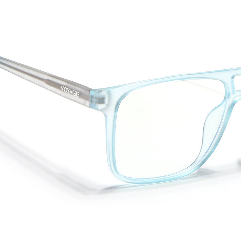 Voyage Light Blue Wayfarer Eyeglasses for Men & Women (V98001MG5486-C5)