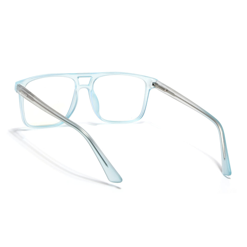 Voyage Light Blue Wayfarer Eyeglasses for Men & Women (V98001MG5486-C5)