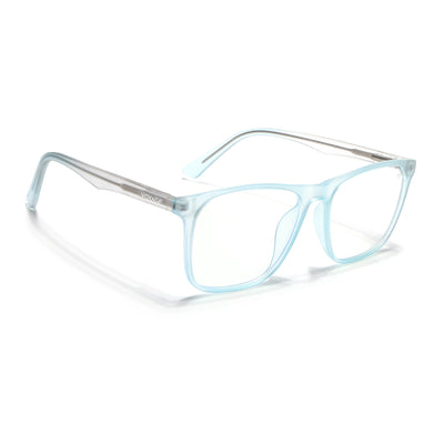 Voyage Light Blue Square Eyeglasses for Men & Women (V98002MG5488-C2)