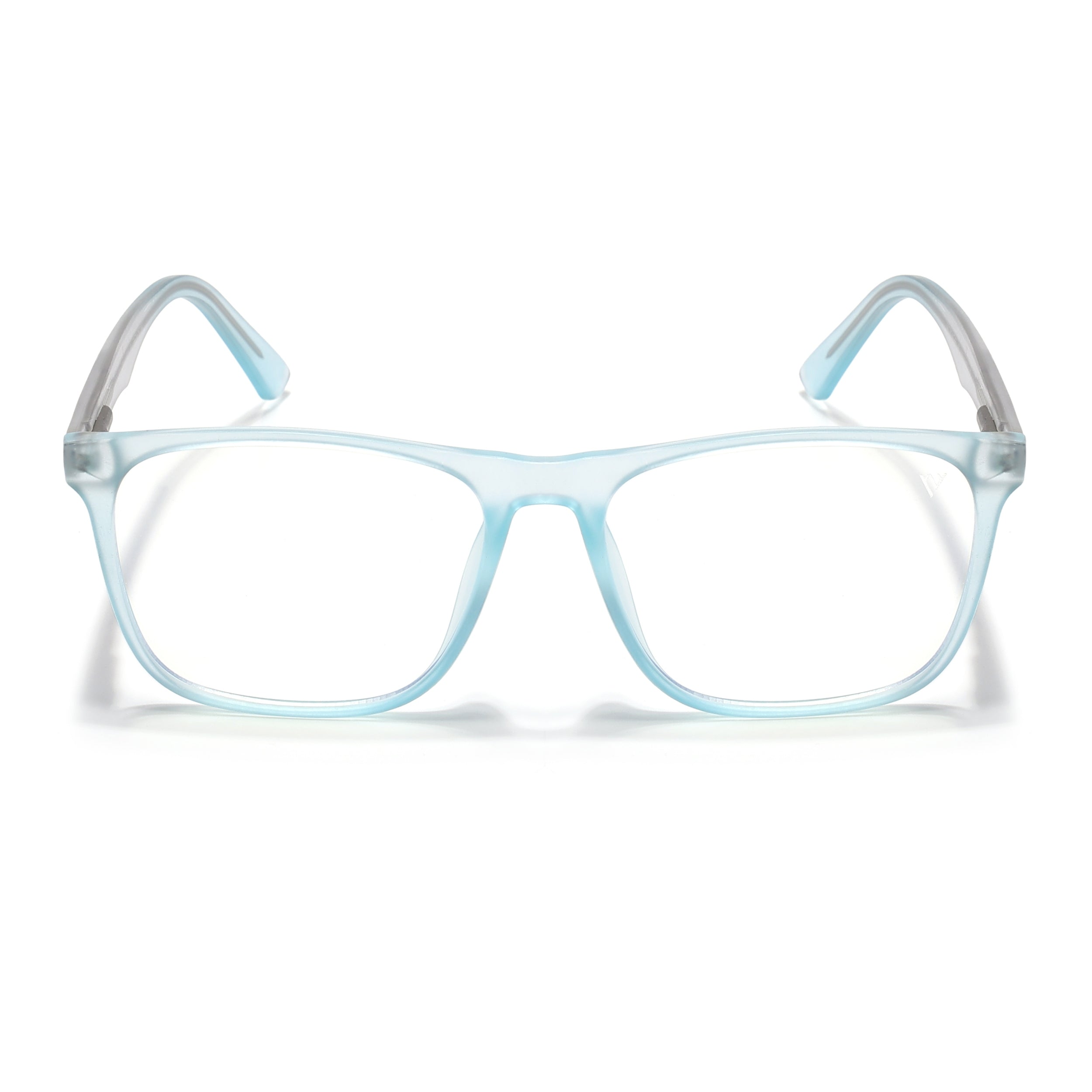 Voyage Light Blue Square Eyeglasses for Men & Women (V98002MG5488-C2)