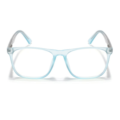 Voyage Light Blue Square Eyeglasses for Men & Women (V98002MG5488-C2)