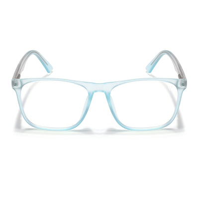 Voyage Light Blue Square Eyeglasses for Men & Women (V98002MG5488-C2)