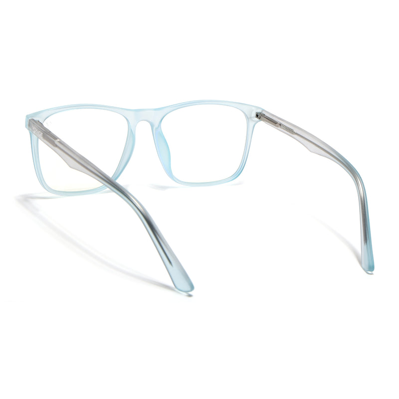 Voyage Light Blue Square Eyeglasses for Men & Women (V98002MG5488-C2)