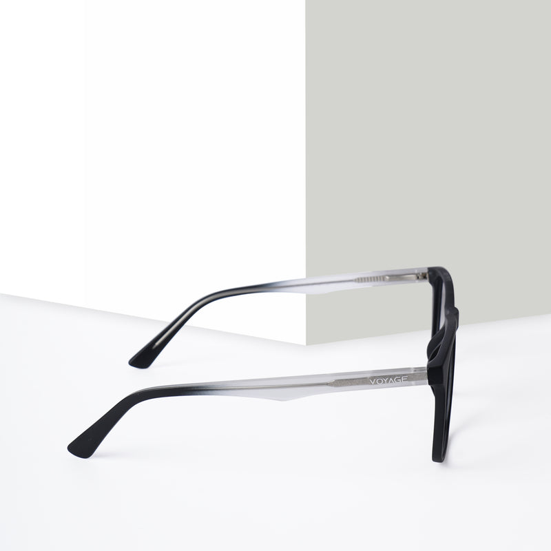 Voyage Black Square Eyeglasses for Men & Women (V98002MG5489-C3)