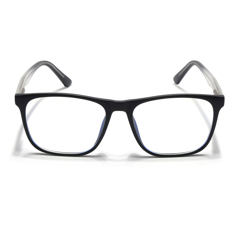 Voyage Black Square Eyeglasses for Men & Women (V98002MG5489-C3)