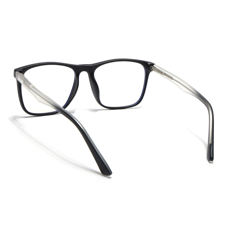 Voyage Black Square Eyeglasses for Men & Women (V98002MG5489-C3)