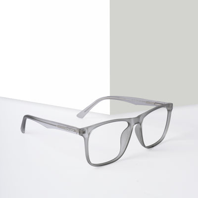 Voyage Light Grey Square Eyeglasses for Men & Women (V98002MG5490-C4)