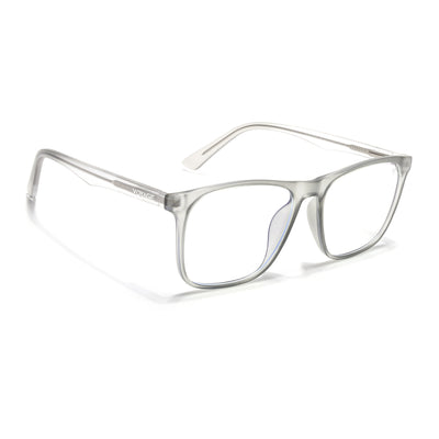 Voyage Light Grey Square Eyeglasses for Men & Women (V98002MG5490-C4)