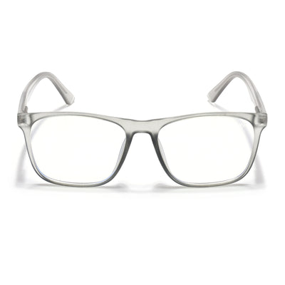 Voyage Light Grey Square Eyeglasses for Men & Women (V98002MG5490-C4)