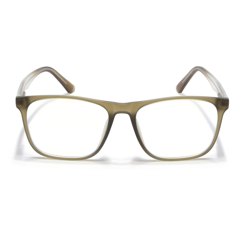 Voyage Olive Green Square Eyeglasses for Men & Women (V98002MG5491-C5)