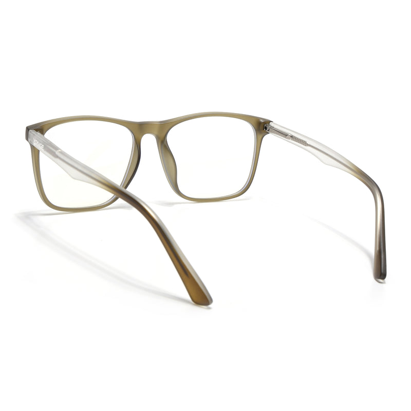 Voyage Olive Green Square Eyeglasses for Men & Women (V98002MG5491-C5)