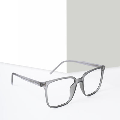 Voyage Light Grey Square Eyeglasses for Men & Women (V98003MG5492-C1)