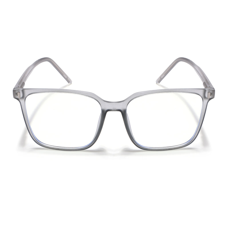 Voyage Light Grey Square Eyeglasses for Men & Women (V98003MG5492-C1)