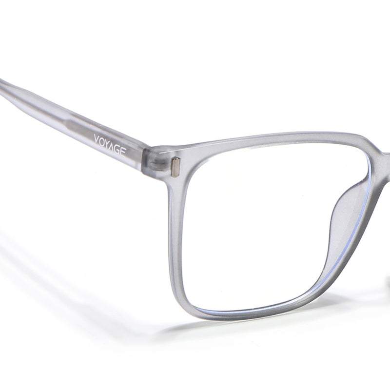 Voyage Light Grey Square Eyeglasses for Men & Women (V98003MG5492-C1)