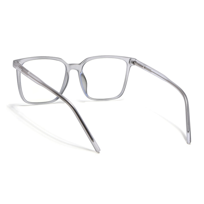 Voyage Light Grey Square Eyeglasses for Men & Women (V98003MG5492-C1)