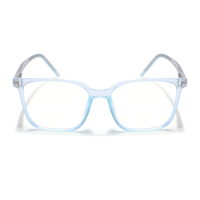 Voyage Light Blue Square Eyeglasses for Men & Women (V98003MG5493-C2)