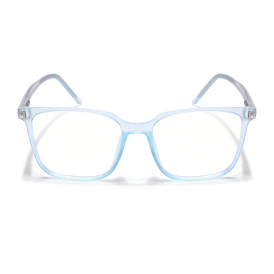 Voyage Light Blue Square Eyeglasses for Men & Women (V98003MG5493-C2)