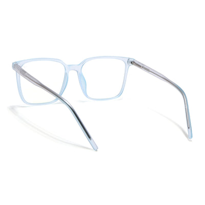 Voyage Light Blue Square Eyeglasses for Men & Women (V98003MG5493-C2)