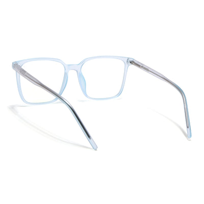 Voyage Light Blue Square Eyeglasses for Men & Women (V98003MG5493-C2)