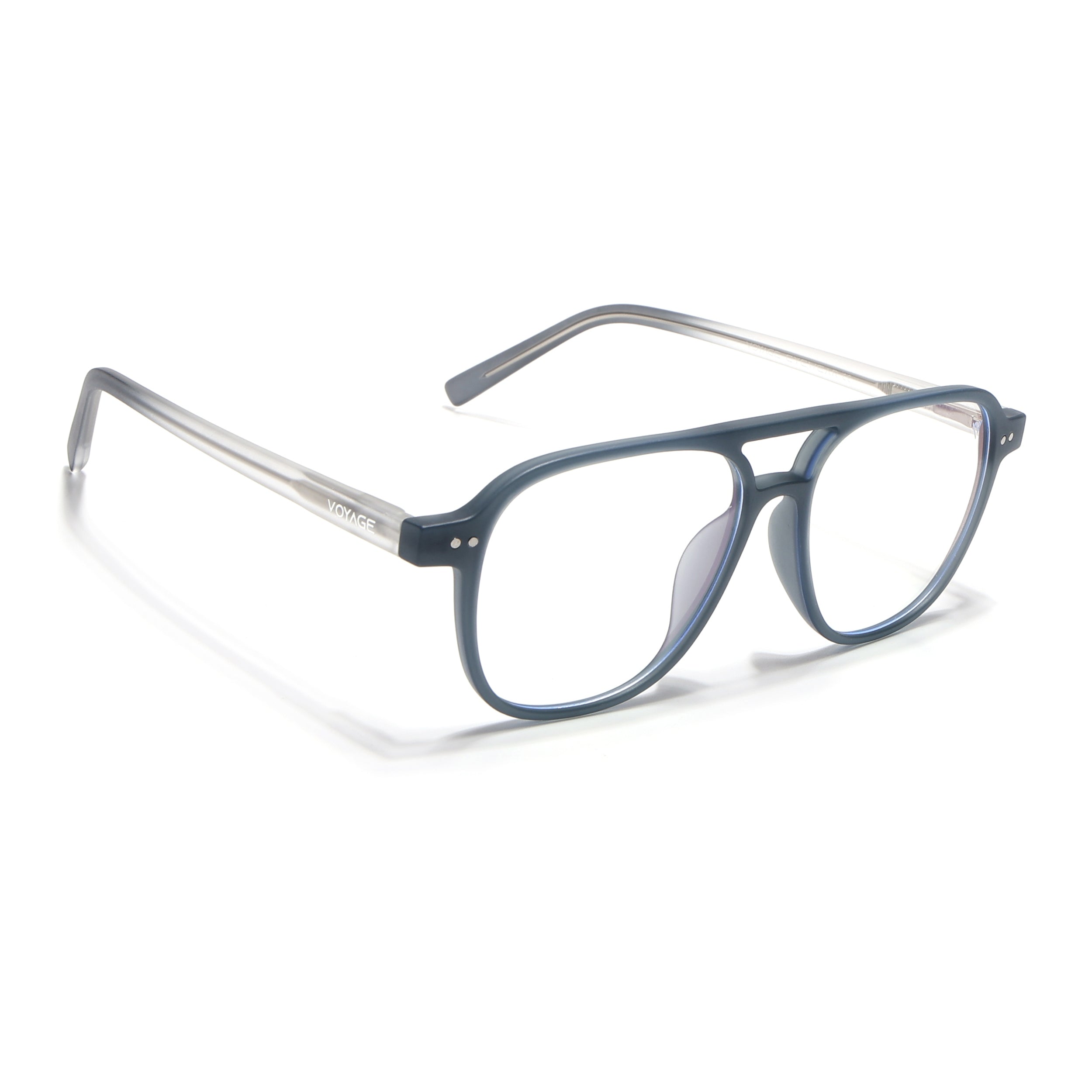 Voyage Dark Grey Wayfarer Eyeglasses for Men & Women (V98004MG5497-C1)