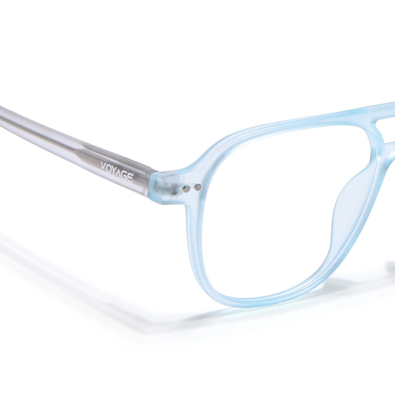 Voyage Light Blue Wayfarer Eyeglasses for Men & Women (V98004MG5500-C4)