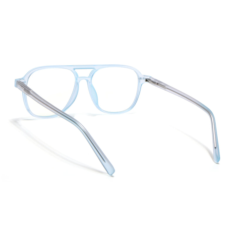 Voyage Light Blue Wayfarer Eyeglasses for Men & Women (V98004MG5500-C4)