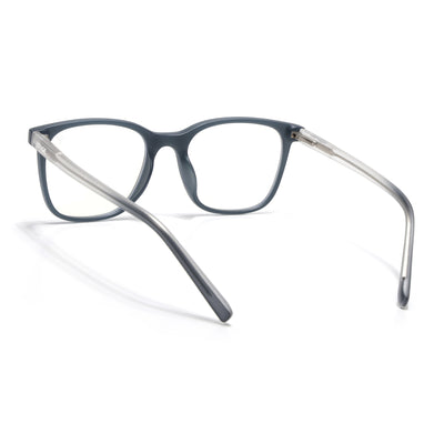 Voyage Dark Grey Square Eyeglasses for Men & Women (V98005MG5502-C1)