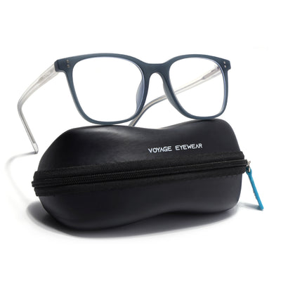 Voyage Dark Grey Square Eyeglasses for Men & Women (V98005MG5502-C1)