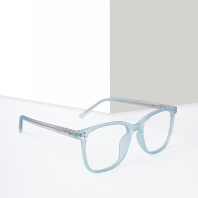 Voyage Light Blue Square Eyeglasses for Men & Women (V98005MG5503-C2)