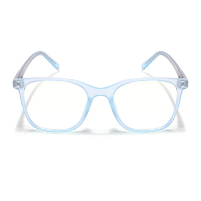 Voyage Light Blue Square Eyeglasses for Men & Women (V98005MG5503-C2)