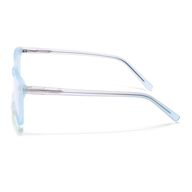 Voyage Light Blue Square Eyeglasses for Men & Women (V98005MG5503-C2)